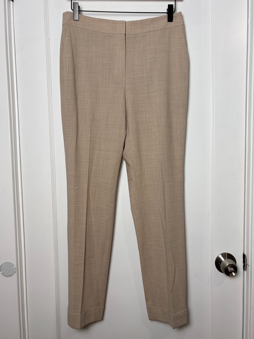 Lafayette 148 New York wool Pants Almond Khaki Tan 4
